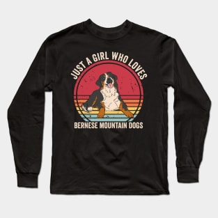 Just A Girl Who Loves Bernese Mountain Dog Long Sleeve T-Shirt